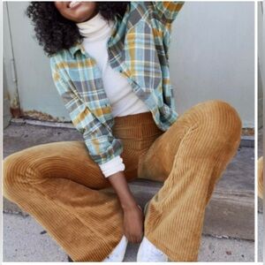 Aerie Groove on-Rib Velour Flare Pants